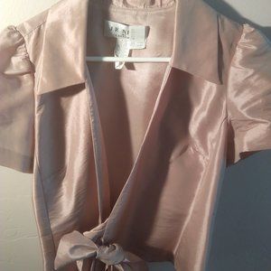 J.R. Nites Shiny Taupe Over Blouse